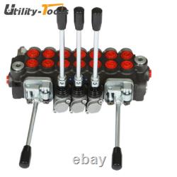 7 Spool 11GPM Hydraulic Directional Control Valve 2JOYSTICK 40L BSPP Port US