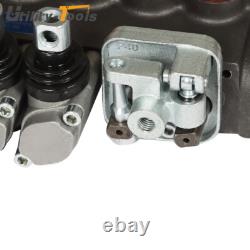 7 Spool 11GPM Hydraulic Directional Control Valve 2JOYSTICK 40L BSPP Port US