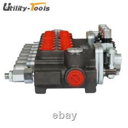 7 Spool 11GPM Hydraulic Directional Control Valve 2JOYSTICK 40L BSPP Port US