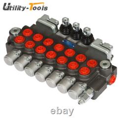 7 Spool 11GPM Hydraulic Directional Control Valve 2JOYSTICK 40L BSPP Port US