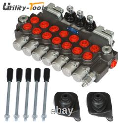 7 Spool 11GPM Hydraulic Directional Control Valve 2JOYSTICK 40L BSPP Port US