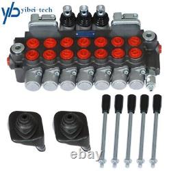 7 Spool 11GPM Hydraulic Directional Control Valve 2 Joystick 40L 7x DA BSPP Port