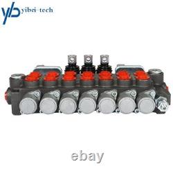 7 Spool 11GPM Hydraulic Directional Control Valve 2 Joystick 40L 7x DA BSPP Port