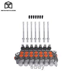 7 Spool 11 GPM Hydraulic Monoblock Double Acting Control Valve, SAE Ports New