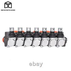 7 Spool 11 GPM Hydraulic Monoblock Double Acting Control Valve, SAE Ports New