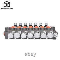 7 Spool 11 GPM Hydraulic Monoblock Double Acting Control Valve, SAE Ports New