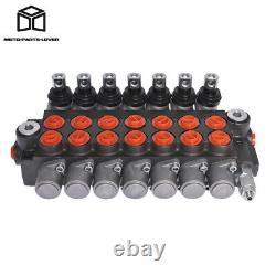 7 Spool 11 GPM Hydraulic Monoblock Double Acting Control Valve, SAE Ports New