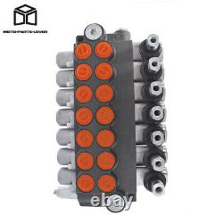 7 Spool 11 GPM Hydraulic Monoblock Double Acting Control Valve, SAE Ports New