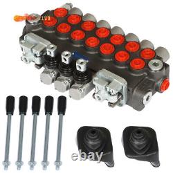 7 Spool 11 gpm Hydraulic Directional Control Valve, 40L, 2 Joystick, BSPP Interface