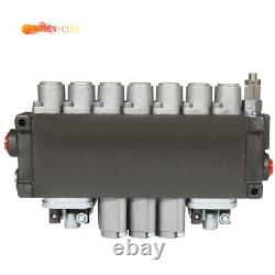 7 Spool 11 gpm Hydraulic Directional Control Valve, 40L, 2 Joystick, BSPP Interface