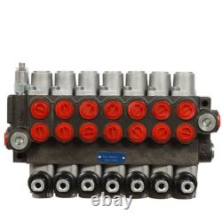 7 Spool 13GPM Hydraulic Directional Control Valve P40 Double Acting Cylinder