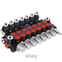 7 Spool 15 GPM Hydraulic Control Valve Ports Adjustable Relief Lever 3600 PSI