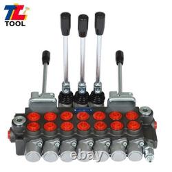 7 Spool BSPP 11GPM Hydraulic Directional Control Valve Port With JOYSTICK 40L