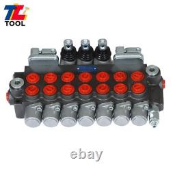 7 Spool BSPP 11GPM Hydraulic Directional Control Valve Port With JOYSTICK 40L