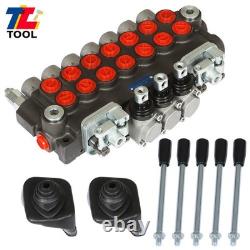 7 Spool BSPP 11GPM Hydraulic Directional Control Valve Port With JOYSTICK 40L
