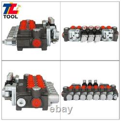 7 Spool BSPP 11GPM Hydraulic Directional Control Valve Port With JOYSTICK 40L