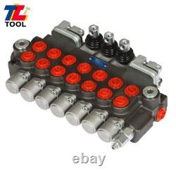 7 Spool BSPP 11GPM Hydraulic Directional Control Valve Port With JOYSTICK 40L