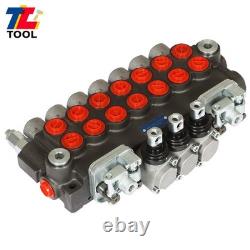 7 Spool BSPP 11GPM Hydraulic Directional Control Valve Port With JOYSTICK 40L