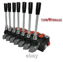7 Spool Hydraulic Directional Control Valve 11gpm 40L Double Acting Cylinder DA