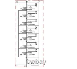 7 Spool Hydraulic Directional Control Valve 11gpm, Double Acting Cylinder 40 L