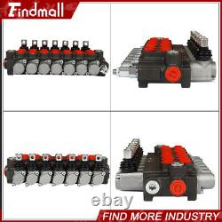 7 Spool Hydraulic Directional Control Valve 13gpm P40 Double Acting Cylinder 60L