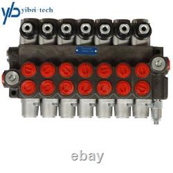 7 Spool Hydraulic Directional Control Valve 13gpm P40 Double Acting Cylinder 60L