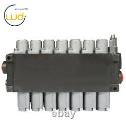 7 Spool Hydraulic Directional Control Valve 13gpm P40 Double Acting Cylinder 60L