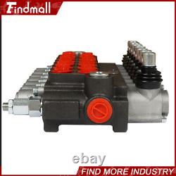 7 Spool Hydraulic Directional Control Valve 13gpm P40 Double Acting Cylinder 60L