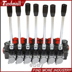 7 Spool Hydraulic Directional Control Valve 13gpm P40 Double Acting Cylinder 60L