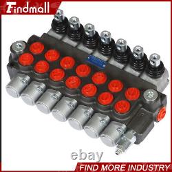 7 Spool Hydraulic Directional Control Valve 13gpm P40 Double Acting Cylinder 60L