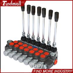 7 Spool Hydraulic Directional Control Valve 13gpm P40 Double Acting Cylinder 60L