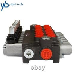 7 Spool Hydraulic Directional Control Valve 13gpm P40 Double Acting Cylinder 60L