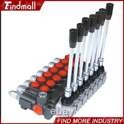 7 Spool Hydraulic Directional Control Valve 13gpm P40 Double Acting Cylinder 60L
