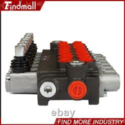 7 Spool Hydraulic Directional Control Valve 13gpm P40 Double Acting Cylinder 60L