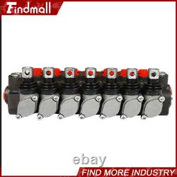 7 Spool Hydraulic Directional Control Valve 13gpm P40 Double Acting Cylinder 60L