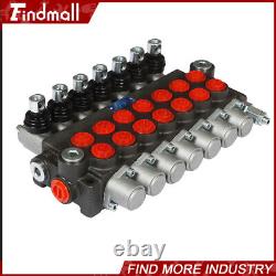 7 Spool Hydraulic Directional Control Valve 13gpm P40 Double Acting Cylinder 60L