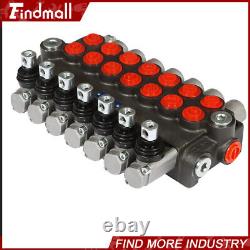7 Spool Hydraulic Directional Control Valve 13gpm P40 Double Acting Cylinder 60L