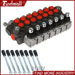 7 Spool Hydraulic Directional Control Valve 13gpm P40 Double Acting Cylinder 60L