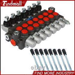 7 Spool Hydraulic Directional Control Valve 13gpm P40 Double Acting Cylinder 60L