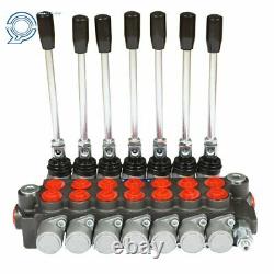 7 Spool Hydraulic Directional Control Valve 13gpm P40 Double Acting Cylinder New