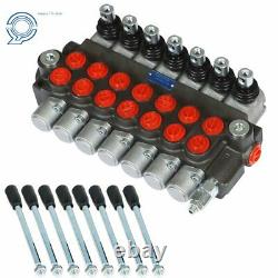 7 Spool Hydraulic Directional Control Valve 13gpm P40 Double Acting Cylinder New