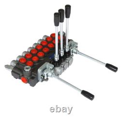 7 Spool Hydraulic Directional Control Valve 2 Joystick 40L BSPP Port 11 GPM