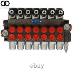 7 Spool Hydraulic Directional Control Valve P40 Double Acting Cylinder 60L 13GPM