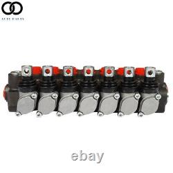 7 Spool Hydraulic Directional Control Valve P40 Double Acting Cylinder 60L 13GPM