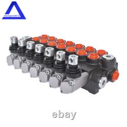 7 Spool Hydraulic Monoblock Double Acting Control Valve 11 GPM + conversion plug