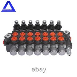 7 Spool Hydraulic Monoblock Double Acting Control Valve 11 GPM + conversion plug