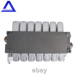 7 Spool Hydraulic Monoblock Double Acting Control Valve 11 GPM + conversion plug