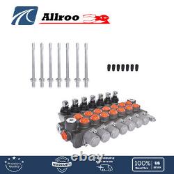 7 Spool Hydraulic Monoblock Double Acting Control Valve SAE Ports 11 GPM