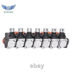 7 Spool Hydraulic Monoblock Double Acting Control Valve SAE Ports 11 GPM