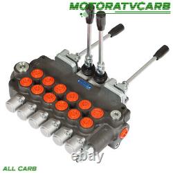 ALL-CARB 6 Spool Hydraulic Backhoe Directional Control Valve 2 Joysticks 21 GPM